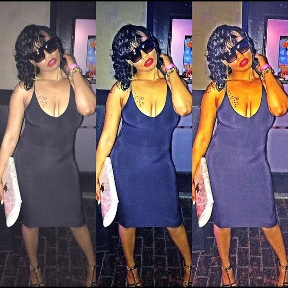 Black Strapy Bodycon Dress! - Picture 1 of 2